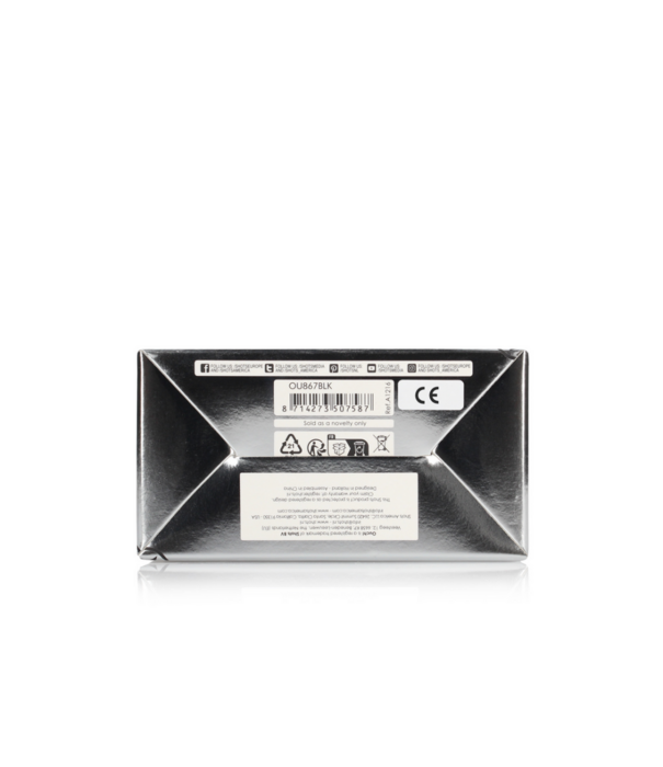 Ouch! by Shots Vibrerende en oplaadbare - 10 snelheid silicone geribbelde strap-on - Verstelbaar - Zwart