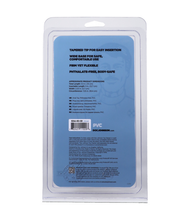 Doc Johnson Classic Butt Plug - Large - Vlees