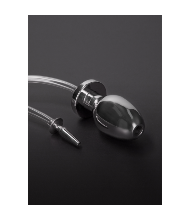 Steel by Shots Fire Hose Penis Plug met Butt Plug