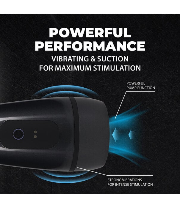 Pumped by Shots Pulsar - Negative Pressure Suction and Vibration Masturbator Pump - Gun Metal