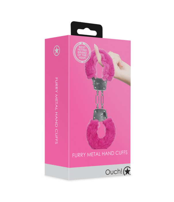 Ouch! by Shots Pluche Metalen Handboeien - Roze