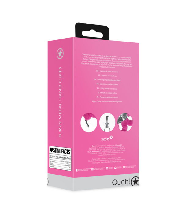 Ouch! by Shots Pluche Metalen Handboeien - Roze