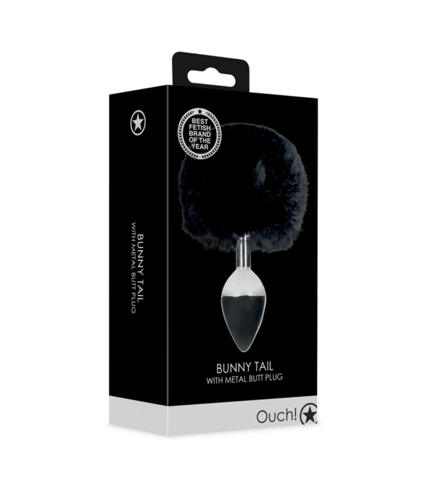 Ouch! by Shots Konijnenstaart met metalen buttplug