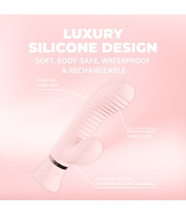 Loveline by Shots Mystique - Geribbelde Konijnen Vibrator - Roze