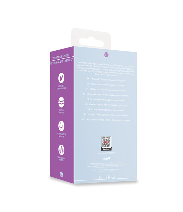 Loveline by Shots Vibrerende en 5 Gewicht Verwisselbare Kegelset - Paars