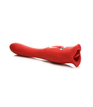 Kiss and Tell Pro - Dual-Ended Kissing Vibrator - Rood