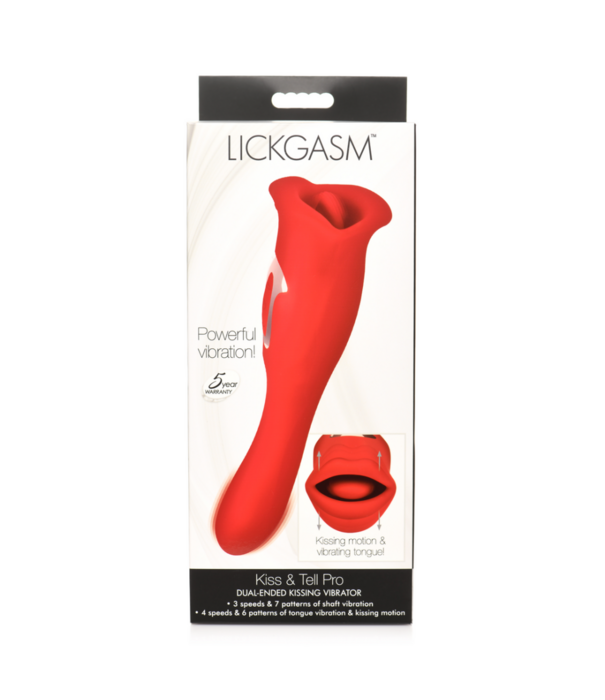 Kiss and Tell Pro - Dual-Ended Kissing Vibrator - Rood