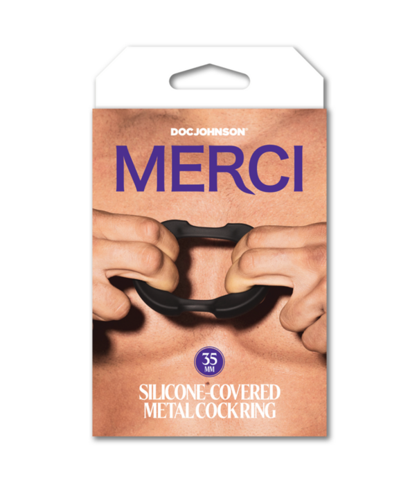 Doc Johnson De Paradox - Silicone/Metal Cock Ring - 35mm - Zwart