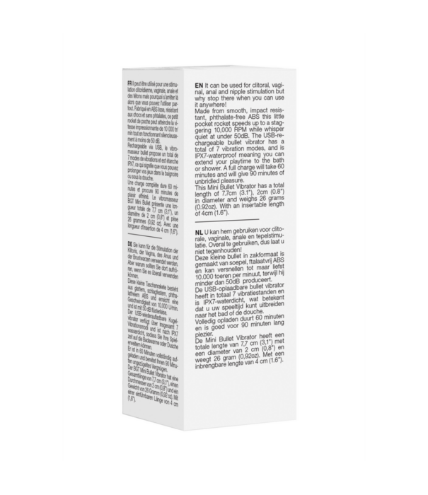 Be Good Tonight by Shots 10 Speed Oplaadbare Bullet - Zwart