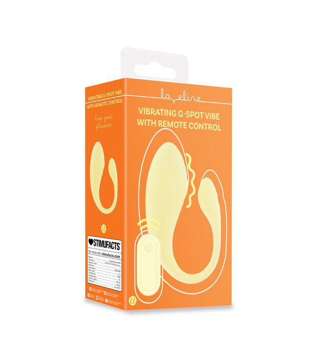 Loveline by Shots Vibrerende G-Spot Vibe met Afstandsbediening - Geel