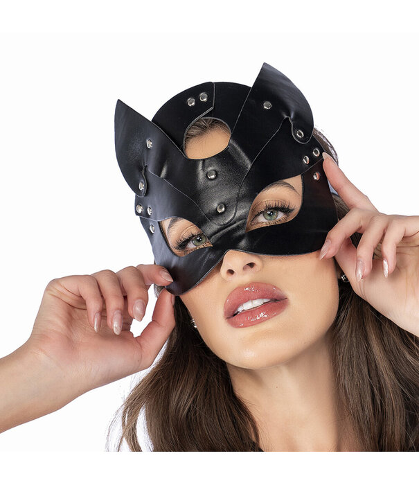 Mapalé Synthetisch Leren Oogmasker - Één Maat - Zwart