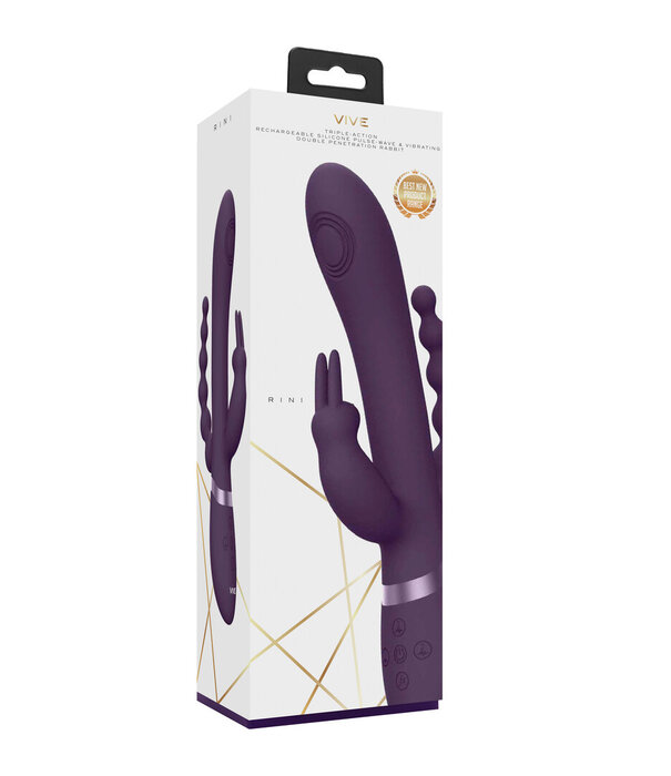 VIVE by Shots Rini - Pulse Wave  Vibrating Double Penetration Rabbit - Paars
