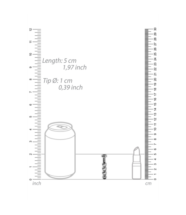 Ouch! by Shots Geribbelde Holle Penisplug - 0,4 / 10 mm