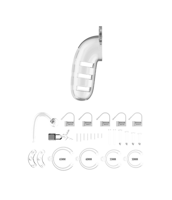 Model 12 Chastity Cock Cage met Plug - 5,5 / 14 cm