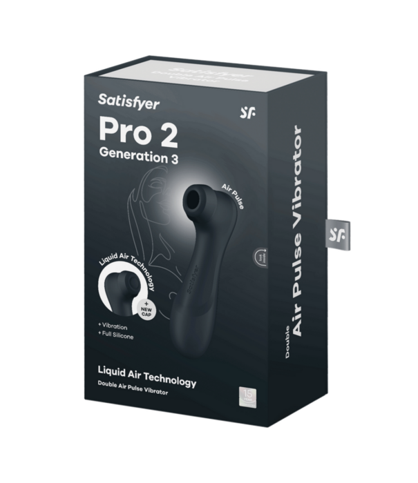 Satisfyer Pro 2 Generatie 3 - Double Air Pulse Vibrator - Liquid Air - Zwart
