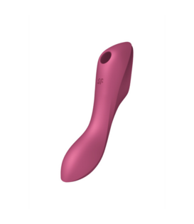 Curvy Trinity 3 - Inbrengbare Air Pulse Vibrator - Rood