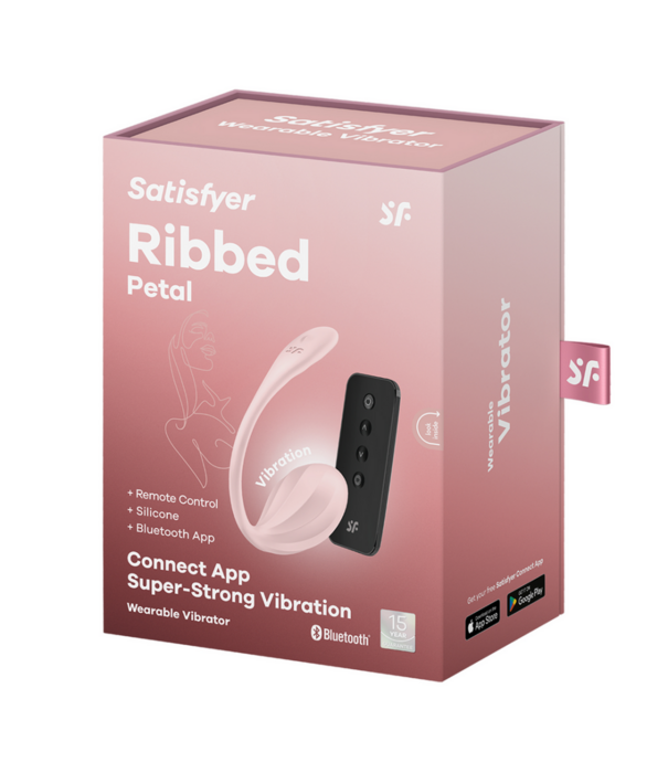 Satisfyer Ribbed Petal Connect App - Draagbare Koppel Vibrator - Roze