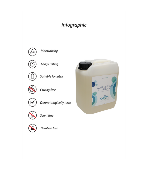Shots Lubes  Liquids by Shots Waterbasis Glijmiddel - 1,3 gal / 5 l