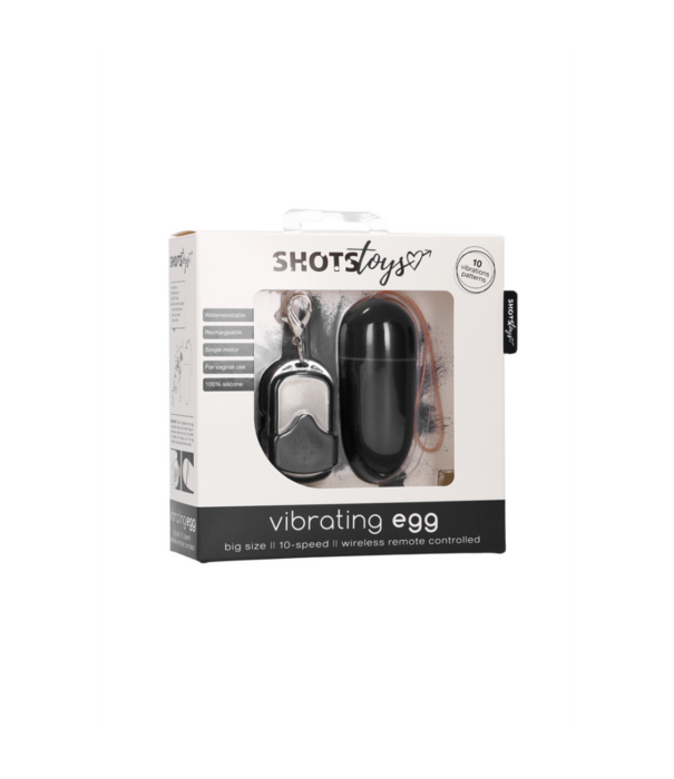 Shots Toys by Shots Vibrerende Ei met 10 Snelheden en Afstandsbediening - L - Zwart