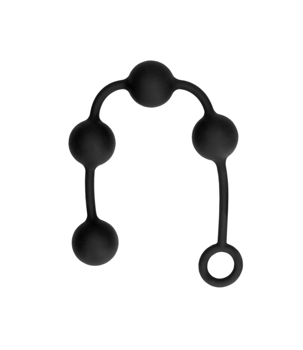 Ouch! by Shots Silicone Anale Ballen - Medium - Zwart