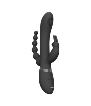 Rini - Pulse Wave  Vibrerende Dubbele Penetratie Rabbit - Zwart