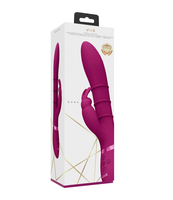 VIVE by Shots Sora - Up  Down Stimulerende Ringen, Vibrerende G-Spot Rabbit - Roze