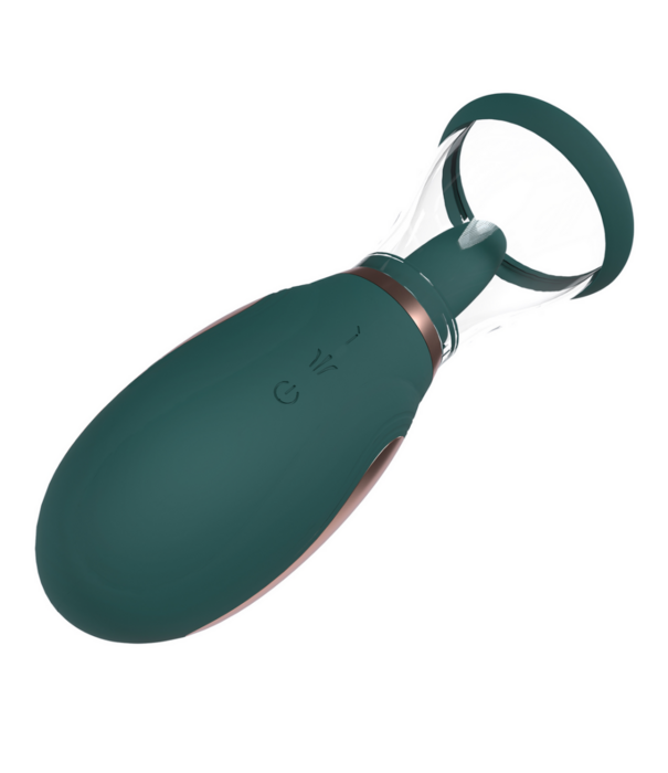 Pumped by Shots Enhance - Oplaadbare Vulva- en Borstpomp - Bosgroen