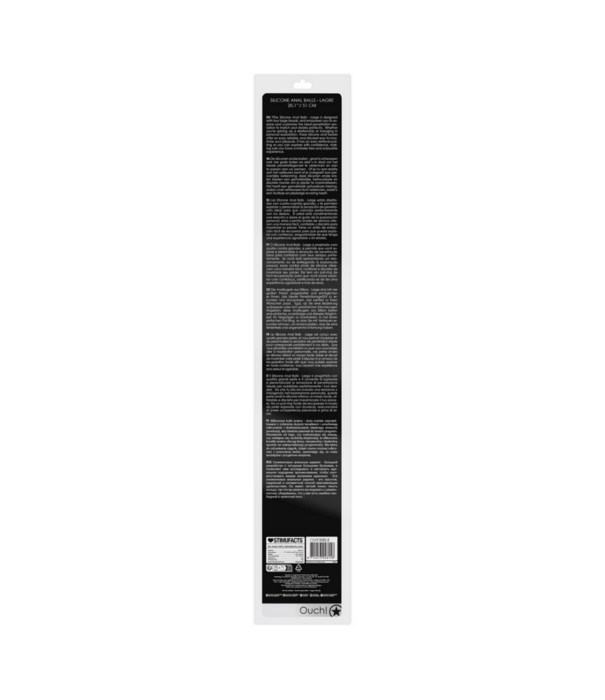 Ouch! by Shots Silicone Anale Ballen - Groot - Zwart