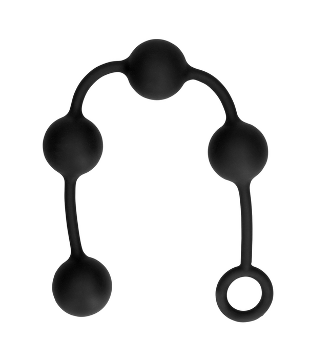 Ouch! by Shots Silicone Anale Ballen - Groot - Zwart