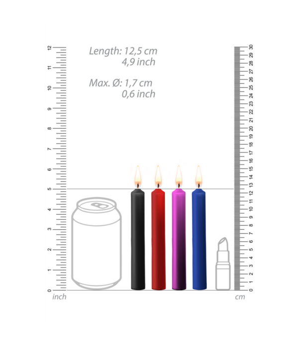 Ouch! by Shots Plagerige Was Kaarsen - 4 Stukken - Multicolor