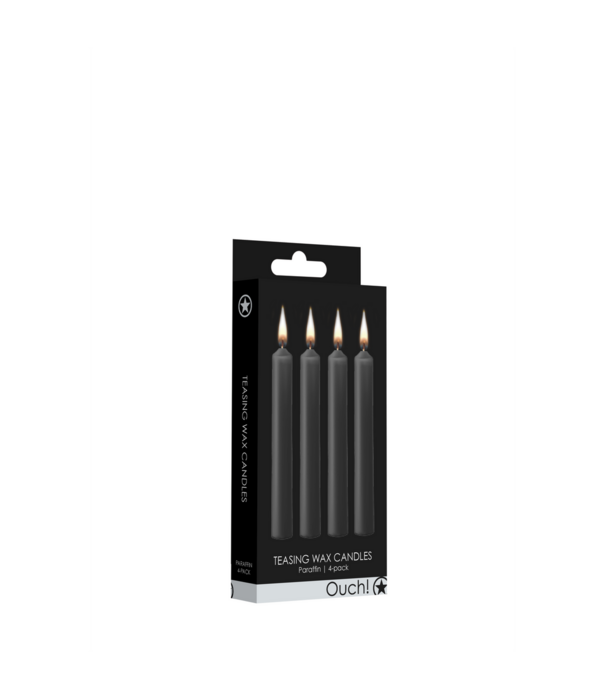 Ouch! by Shots Plagen Waskaarsen - 4 Stuks - Zwart