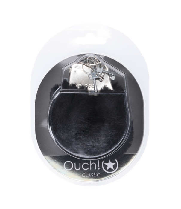 Ouch! by Shots Classic Fluffy Handboeien - Zwart