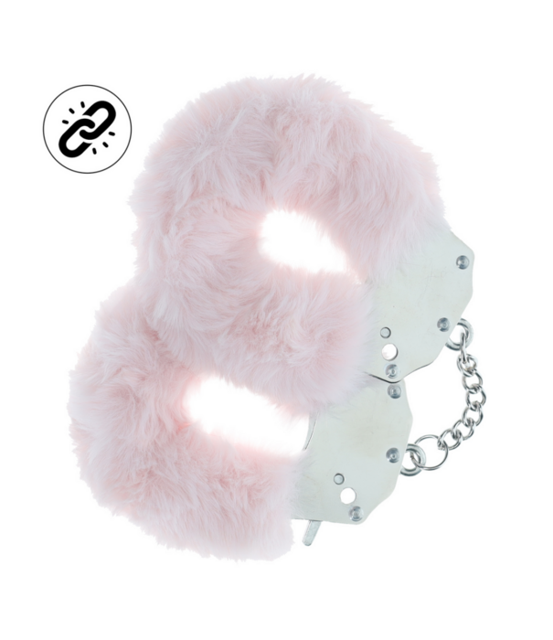Ouch! by Shots Zware Fluffy Handboeien - Poederroze