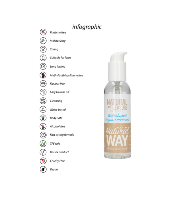 Natural Pleasure by Shots Vegan Waterbased Glijmiddel - 5 fl oz / 150 ml