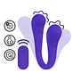 Dubbelzijdige Buigbare Vibe met Afstandsbediening - Paars