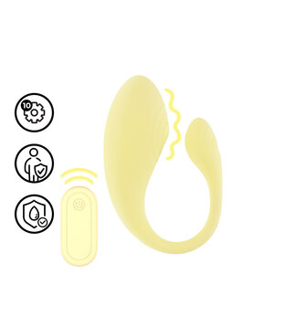 Vibrerende G-Spot Vibe met Afstandsbediening - Geel