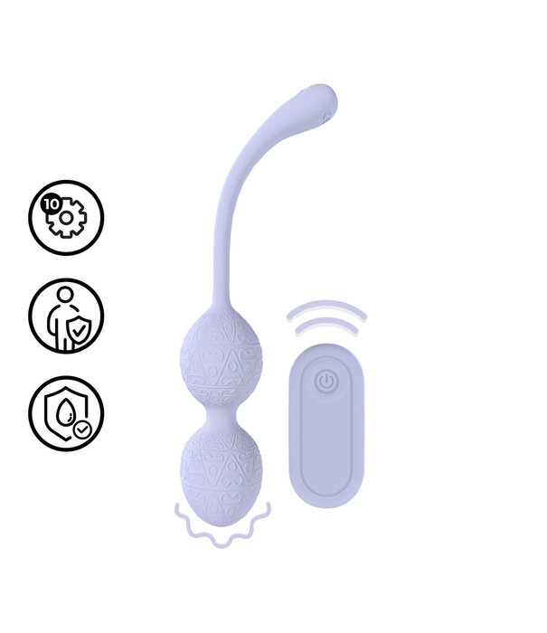 Loveline by Shots Vibrerende Kegelbal met Afstandsbediening - Lavendel
