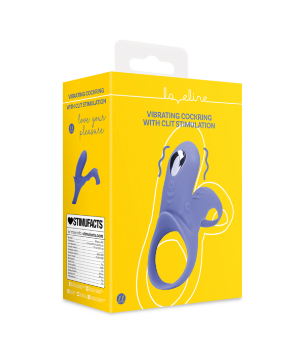 Loveline by Shots Vibrerende Cockring met Clit Stimulatie - Tamiya Blauw