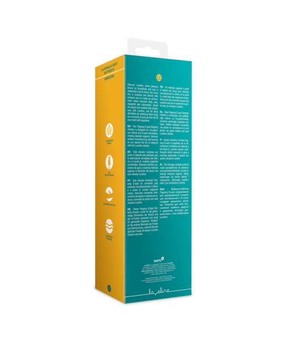 Loveline by Shots Flapper G-Spot Vlinder Vibrator - Pauwblauw