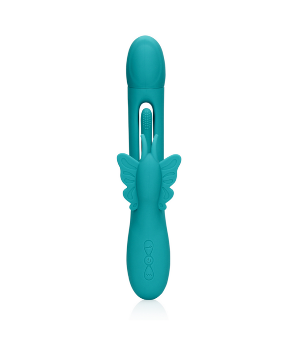 Loveline by Shots Flapper G-Spot Vlinder Vibrator - Pauwblauw