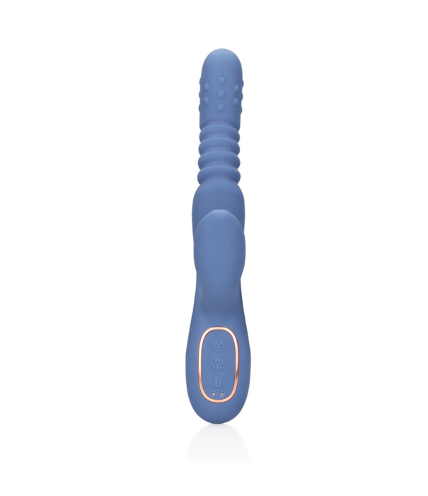 Loveline by Shots Warmende Draaibare Kralen en Duwende Konijnen Vibrator - Blauw Nova