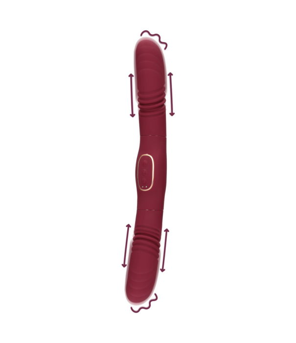 Loveline by Shots Dubbelzijdige Duwvibrator - Merlot Druif