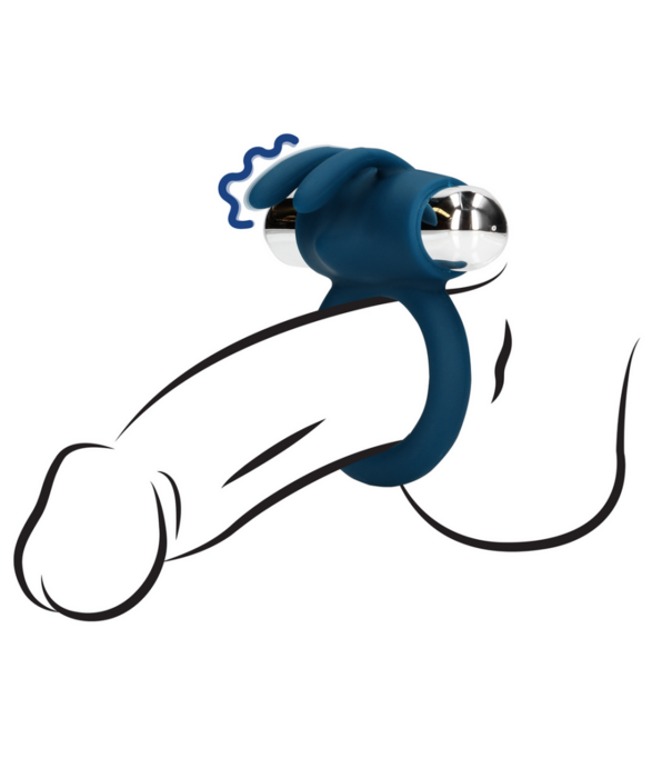 Loveline by Shots Vibrerende Rabbit Cock Ring - Baltisch Blauw