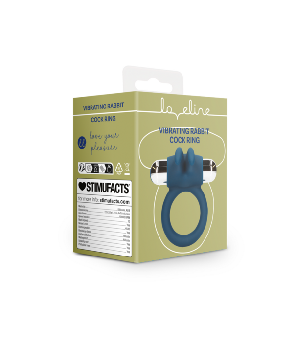 Loveline by Shots Vibrerende Rabbit Cock Ring - Baltisch Blauw