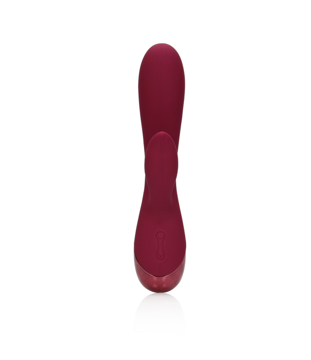 Loveline by Shots Zachte Siliconen Konijn Vibrator - Donker Kers