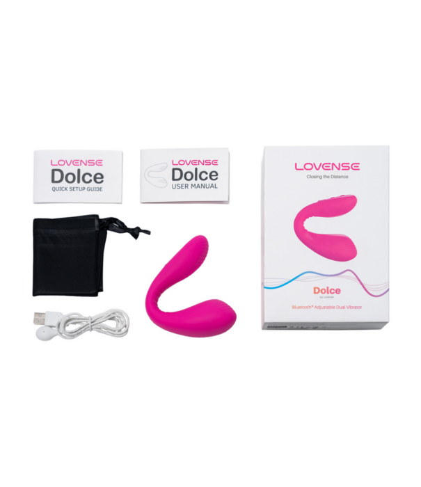 Lovense Dolce - Afstandsbediening Dubbelzijdige Vibrator - Roze