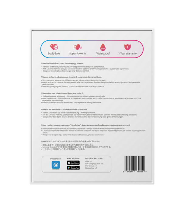 Lovense Vulse - App-gestuurde Duwende Ei Vibrator - Rood