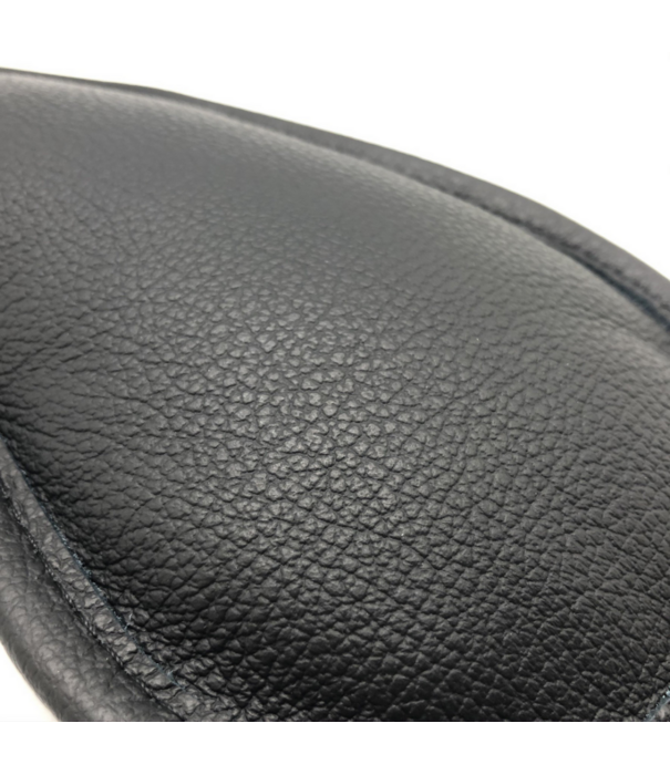 Red Leather Blind Up - Gevoerde Leren Oogmasker - Zwart