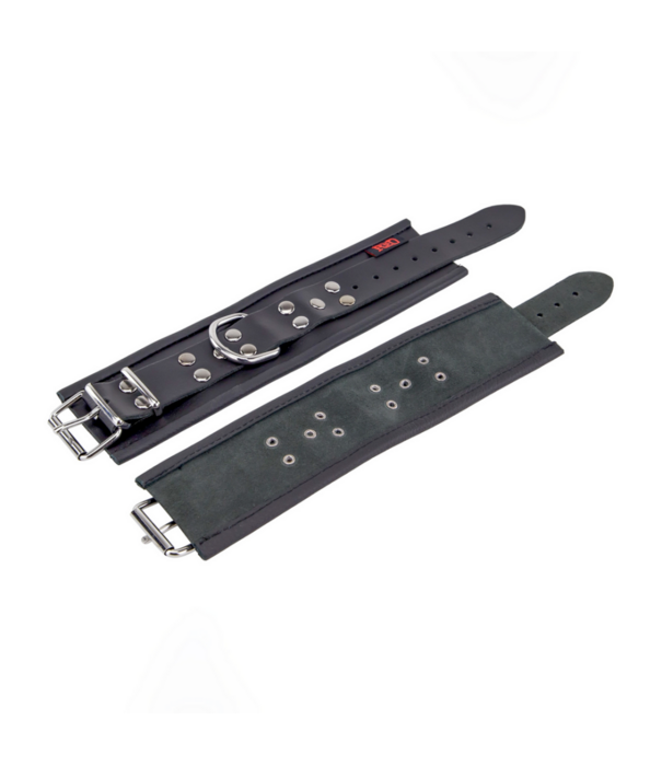 Red Leather Leren Handboeien - Zwart