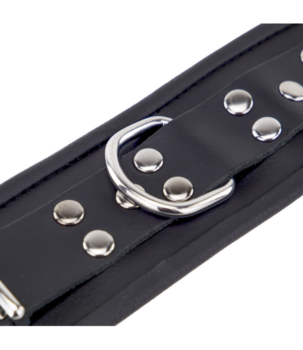 Red Leather Leren Handboeien - Zwart